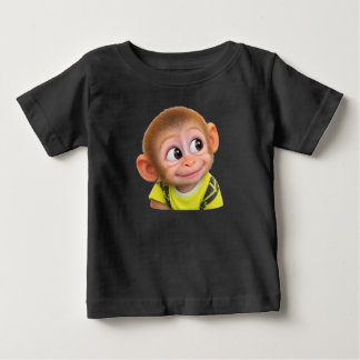 kinder t-shirt grappige aap die opzij kijkt