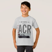 KINDER T-SHIRT GRAY KLEUR "DODGE VIPER THEME" (Voorkant volledig)