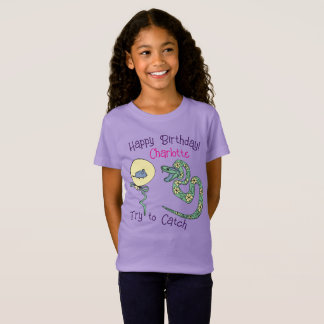 kinder t-shirt Happy Birthday snake print