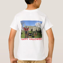kinder t-shirt. Happy Halloween Devil Goat