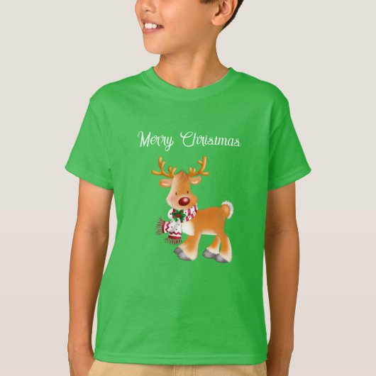 Kinder T-Shirt Holiday Rudolph (Voorkant)