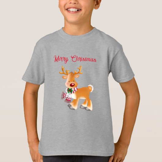 Kinder T-Shirt Holiday Rudolph (Voorkant)