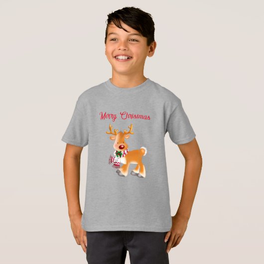 Kinder T-Shirt Holiday Rudolph (Voorkant volledig)