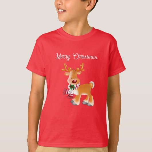 Kinder T-Shirt Holiday Rudolph (Voorkant)