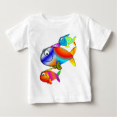 Kinder T-shirt "I LIVE FISH" (Voorkant)