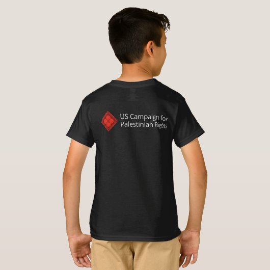 Kinder T-shirt "I Support Palestinian Rights" (Achterkant volledig)