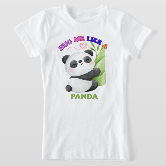 Kinder T-shirt – Knuffel me als een Panda 🐼 (Laagn)