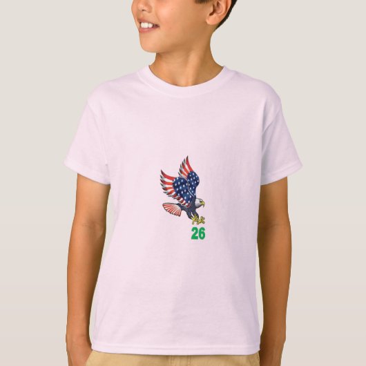Kinder T-shirt lichtroze TOP FLIGHT 26 (Voorkant)