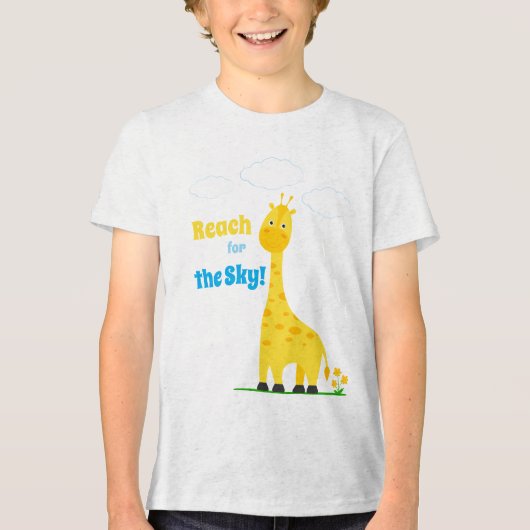 Kinder T-shirt met een leuk giraffe (Voorkant)