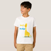 Kinder T-shirt met een leuk giraffe (Voorkant volledig)