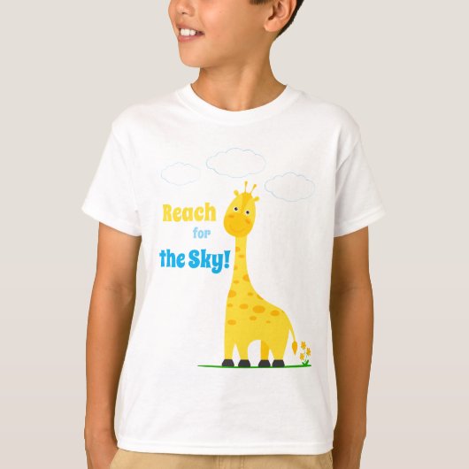 Kinder T-shirt met een leuk giraffe (Voorkant)