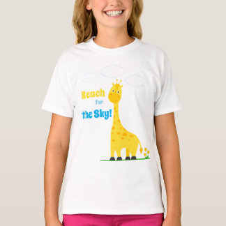 Kinder T-shirt met een leuk giraffe