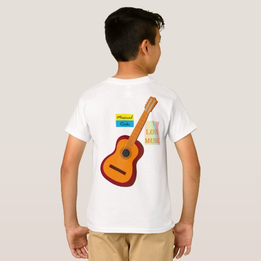 Kinder T-shirt met gitaar (Achterkant volledig)