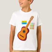 Kinder T-shirt met gitaar (Voorkant)