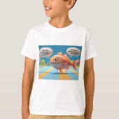 Kinder T-shirt met grappig visraadsel (Voorkant)