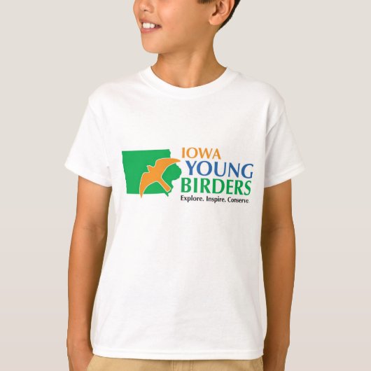 Kinder T-shirt met Iowa Young Birders logo (Voorkant)