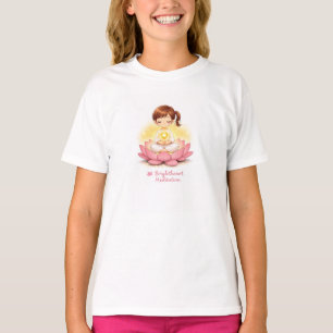 Kinder t-shirt met meisje op lotus