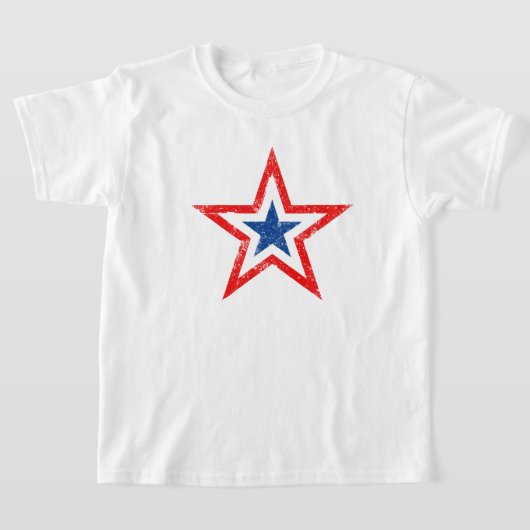 Kinder T-shirt met patriottische ster (Laagn)