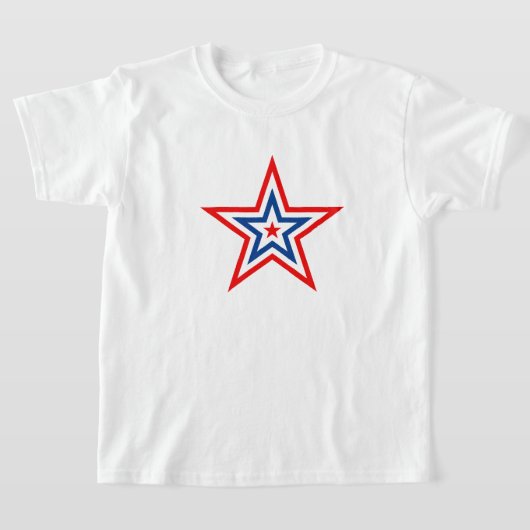 Kinder T-shirt met patriottische ster (Laagn)