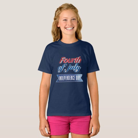 Kinder T-shirt met patriottische taart (Voorkant volledig)