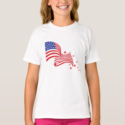 Kinder T-shirt met patriottische taart (Voorkant)