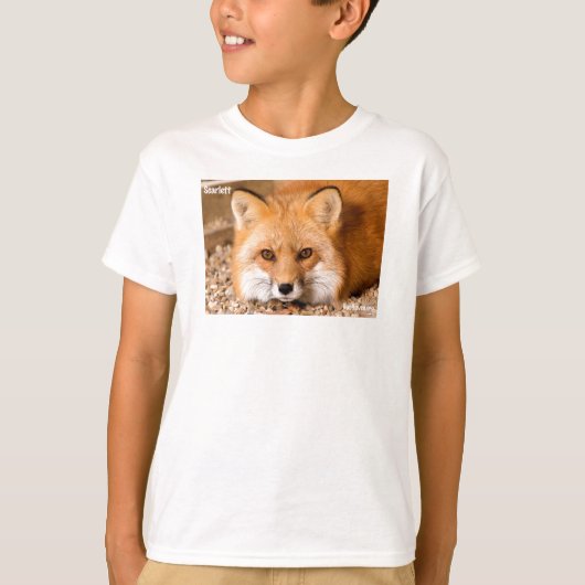 Kinder T-shirt met Red Fox (Voorkant)