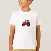 Kinder T-shirt met rode trekker (Voorkant)