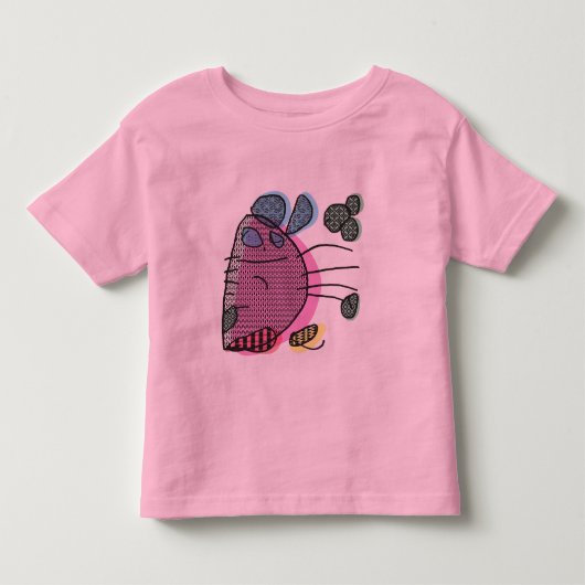 Kinder T-shirt met roze bunny's (Voorkant)