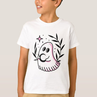 Kinder T-shirt met roze en zwarte Logo