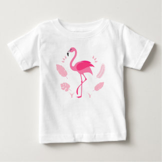 Kinder T-shirt met roze flamingo