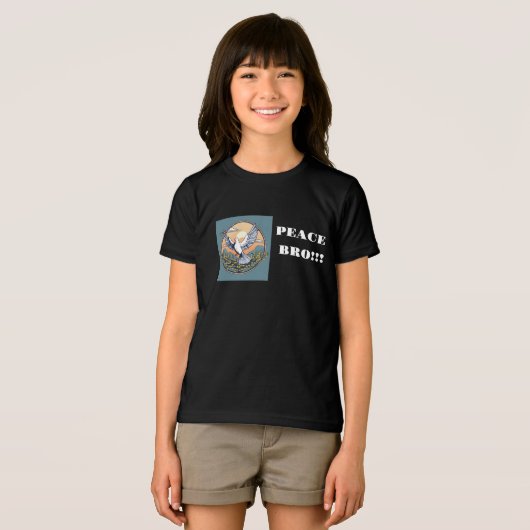 Kinder t-shirt met vredessymbool (Voorkant volledig)