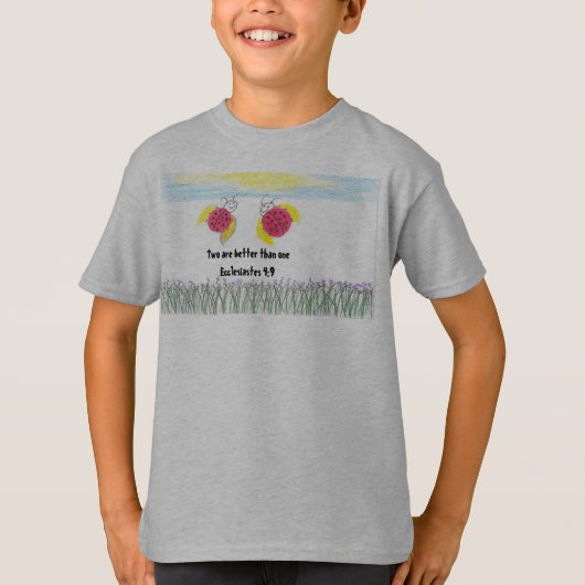 Kinder T-shirt ondersteunt vriendschappen en zelfv (Voorkant)