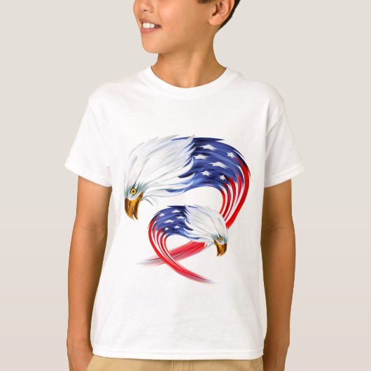 Kinder T-Shirt-Patriotic Eagle T-shirt (Voorkant)