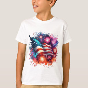Kinder T-shirt-patriottische vlag T-shirt