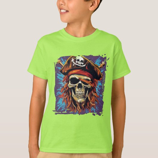 Kinder T-shirt piraat (Voorkant)