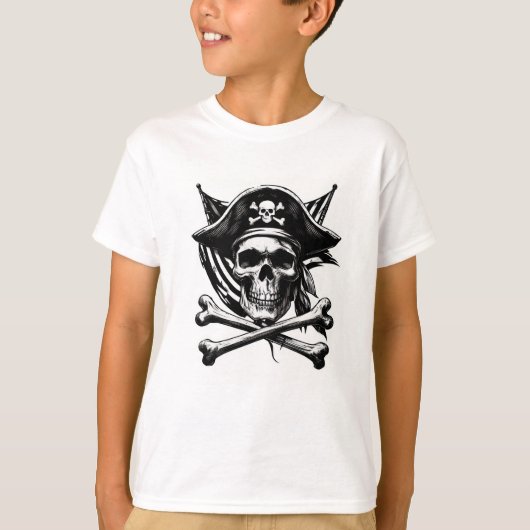 Kinder T-shirt piraat (Voorkant)