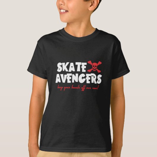KINDER T-SHIRT - Schaats Avengers - donker (Voorkant)