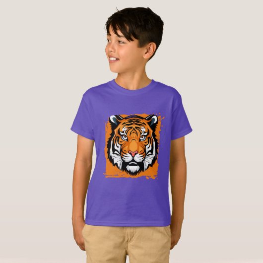 Kinder T-shirt tijger (Voorkant volledig)