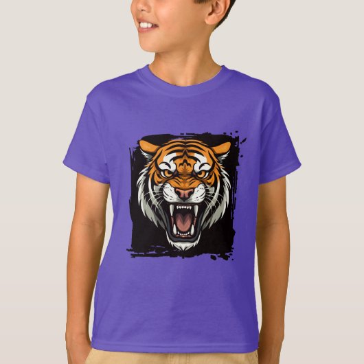 Kinder T-shirt tijger (Voorkant)
