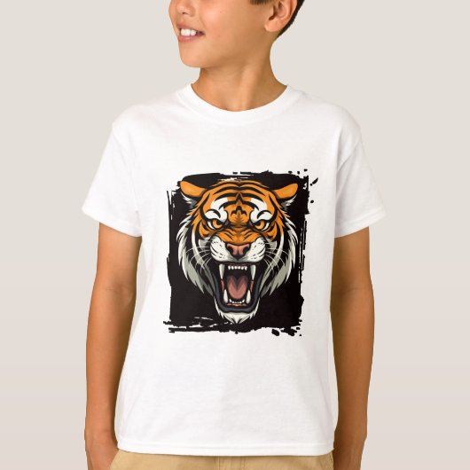 Kinder T-shirt tijger (Voorkant)