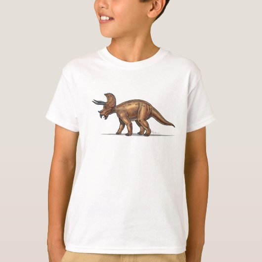 Kinder T-shirt Triceratops Dinosaur (Voorkant)