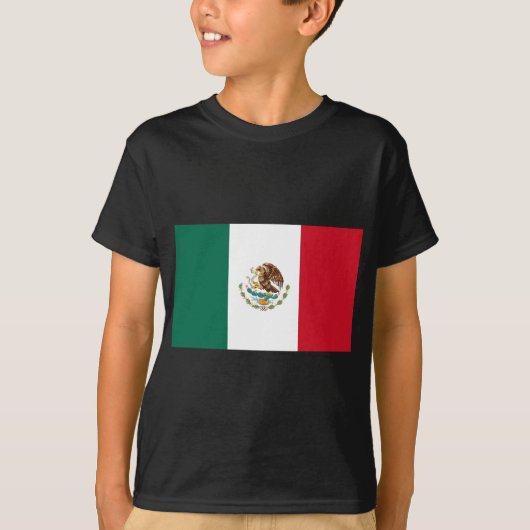 Kinder T-shirt voor de Mexicaanse vlag (Voorkant)