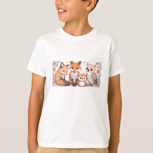 Kinder T-Shirt voor Dieren - Vos en Uil