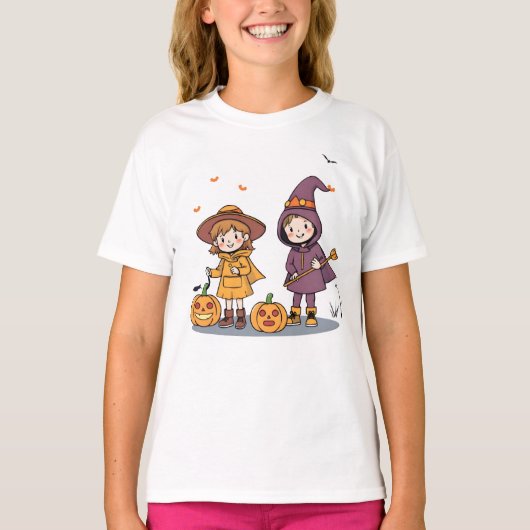 Kinder T-shirt voor Halloween (Voorkant)