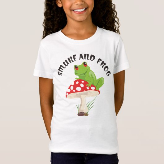 kinder t-shirt voor het smurf en kikker (Voorkant)