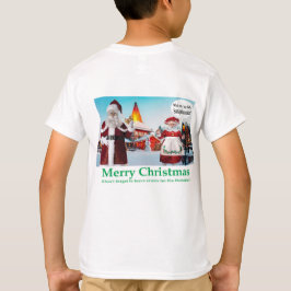 kinder t-shirt. Vrolijk kerstfeest. katten meneer  T-shirt