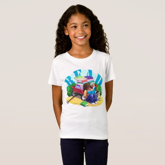 KINDER T - shirts voor het LEZEN van boeken (Voorkant volledig)