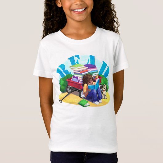 KINDER T - shirts voor het LEZEN van boeken (Voorkant)