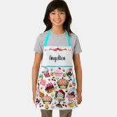 Kinder taart gebak cupcake bakkerij gepersonalisee schort (Insitu)