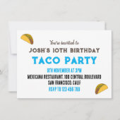 Kinder Taco Nacht Verjaardagsfeestje Kaart (Voorkant)